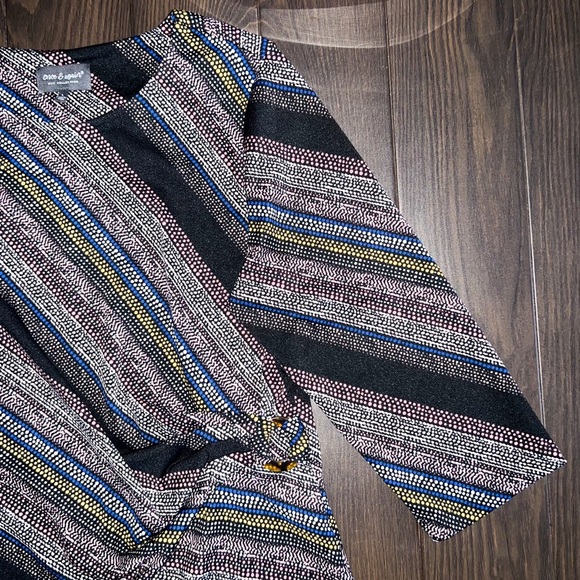 Once & Again NYC Collection Womens Striped Multicolor Top, Size L - Picture 3 of 6